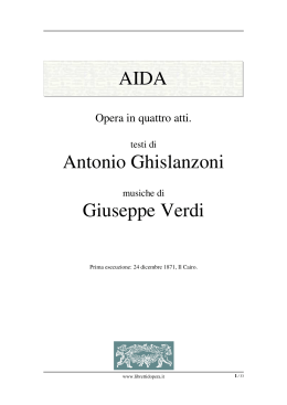 Aida - Libretti d`opera italiani