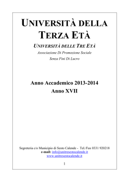 universit&agrave; della terza et&agrave;