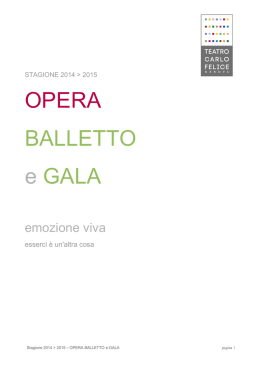 Stagione Opera e Balletto 2014