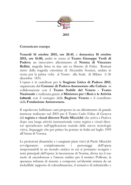 Stagione Lirica 2015-NORMA di V. Bellini