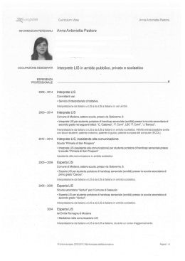 Curriculum - Unione Bassa Reggiana