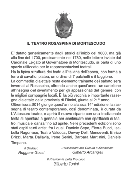 IL TEATRO ROSASPINA DI MONTESCUDO Eʼ datato