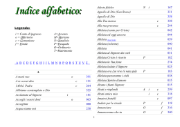Indice alfabetico