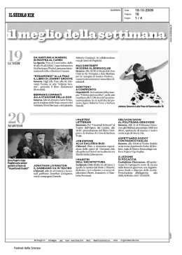 il seciilii xiii - Festival della Scienza 2009