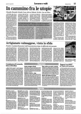 "La Regione" relativo al Monte Verità (aprile 2011) (Ita)