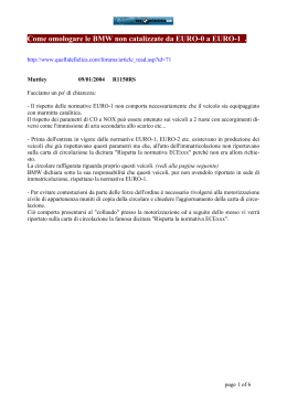 Come omologare le BMW non catalizzate da EURO-0 a
