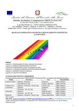 MANUALE operativo Regolamento di Istituto