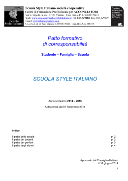 Patto formativo di corresponsabilità 2014-2015