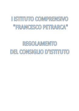 Regolamento d`Istituto