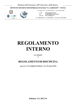 ISTITUTO TECNICO INDUSTRIALE STATALE &ldquo;G. CARDANO&rdquo;