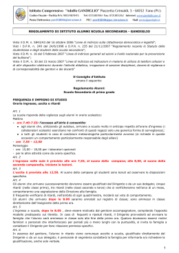 Regolamento Secondaria 2014-2015 - Istituto Comprensivo "Adolfo
