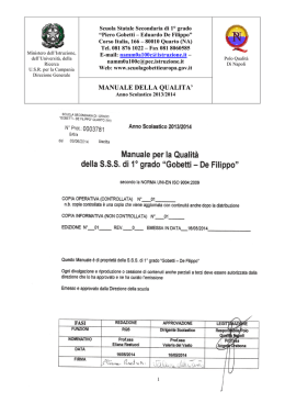 manuale della qualita - Scuola Gobetti