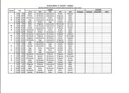 Orario delle lezioni Scuola Secondaria di 1 grado di Cesinali