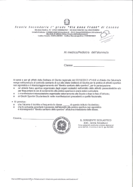 Modulo per richiesta aggiornamento libretto dello