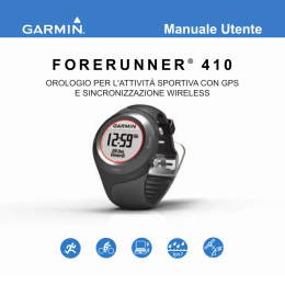 FORERUNNER ® 4 1 0 Manuale Utente