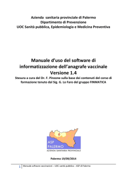 Manuale del software di anagrafe vaccinale v.1.4 ()