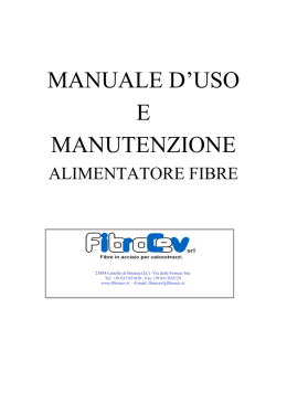 manuale d`uso e manutenzione