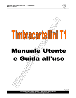 Manuale Timbracartellino mod. T1