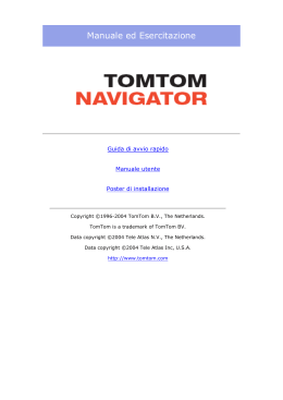 la preparazione dell`itinerario inizia solo quando TomTom Navigator