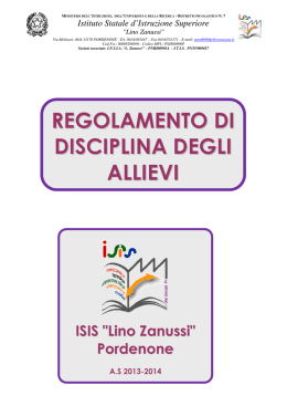regolamento di disciplina degli allievi