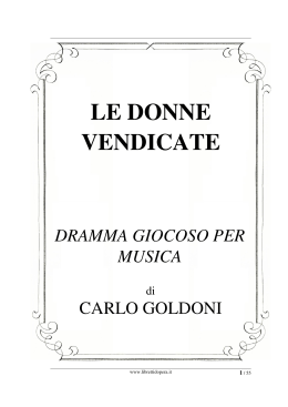 Le donne vendicate - Libretti d`opera italiani