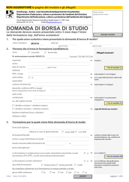 Domanda di borsa di studio