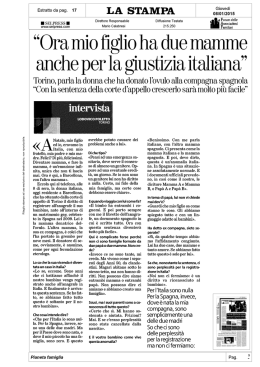 Ora mio figlio ha due mamme anche in Italia