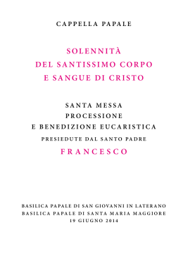 Libretto della Celebrazione