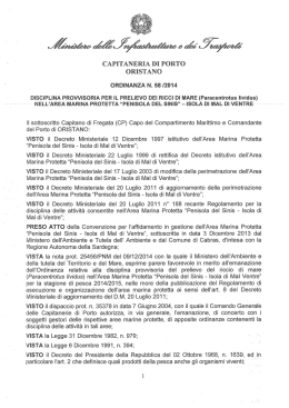 capitaneria di porto ©istan`u - Area Marina Protetta “Penisola del