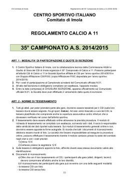 Regolamento Calcio a 11 (2014-2015)