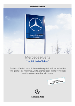 "mobilità d`officina"? - Mercedes-Benz Italia
