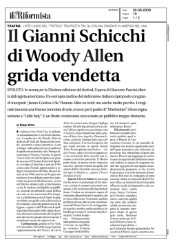 Il Riformista - Il Gianni Schicchi di Woody Allen grida vendetta