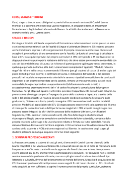 Corsi, Stages, Tirocini - Dipartimento Lingue, Letterature e Culture