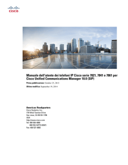 Manuale dell`utente dei telefoni IP Cisco serie 7821, 7841 e 7861