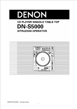 DENON DN-S5000 – manuale utente 1