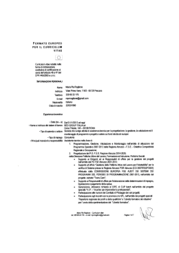 Cv Raglione Maria Pia