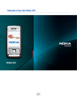 Manuale d`uso del Nokia E65
