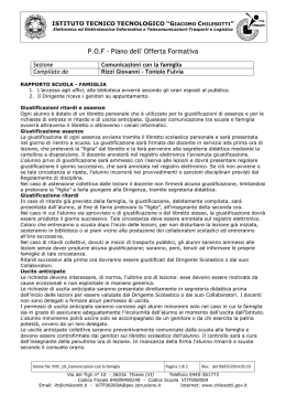 Comunicazioni con la famiglia