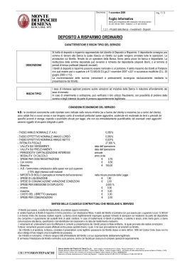 deposito a risparmio ordinario