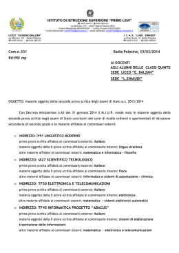 libretto formativo - Primo Levi``