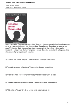 Pensare come Steve Jobs di Carmine Gallo