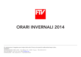LIBRETTO ORARI ESTIVI