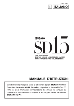 MANUALE D`ISTRUZIONI
