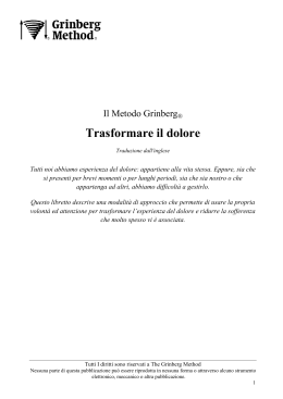 Trasformare il dolore