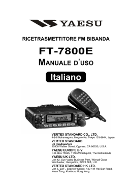 FT-7800E Manuale d`uso