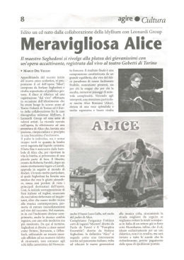 Articolo su "Agire Cultura"
