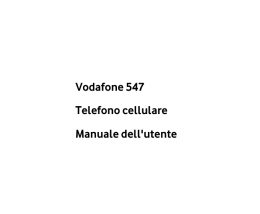 Vodafone 547 Telefono cellulare Manuale dell`utente