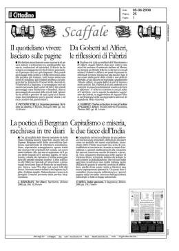 Il quotidiano vivere lasciato sulle pagine