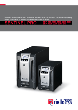 Manuale Sentinel PRO SEP 2,18 mb