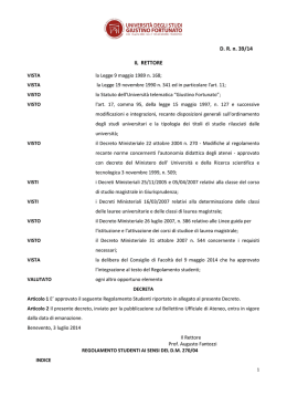 Regolamento Studenti - Universit&agrave; telematica Giustino Fortunato